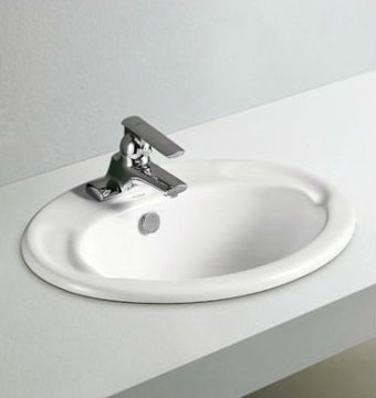 YC-2205 Pure withe counter top wash basin