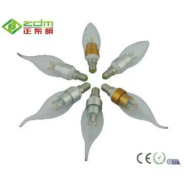 Warm White LED Candle Light 3W E12 E14 E27 Base