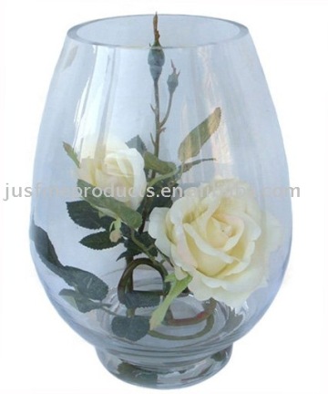 9.84" Rose Arrangement, Acrylic Water Flower Arrangement