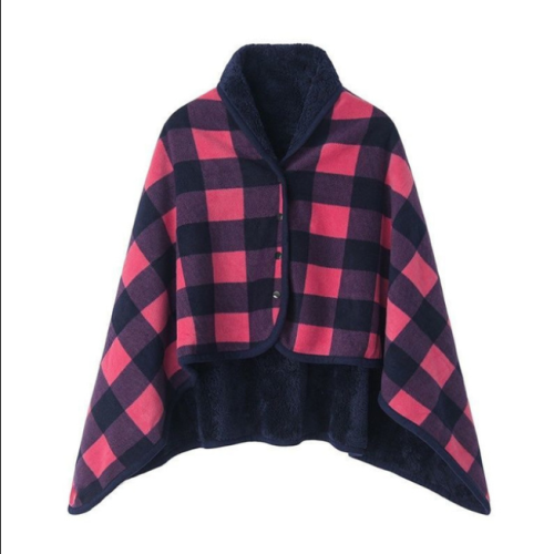 Japanese style multifunctional cloak shawl flannel blanket