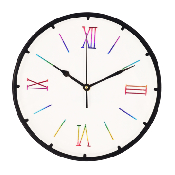 12 Inch Colorful Roman Numeral Wall Clock