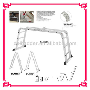 4.75m extension triple aluminum step ladder Argentina hot sales with CE/SGS approvel