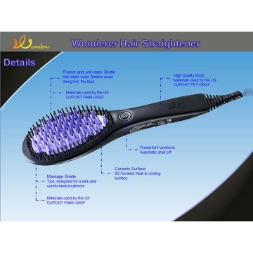 2017 Popular Ceramic Hair straightener brush