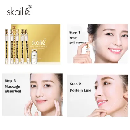 Korean No Needle Facial Serum with Gold Elastin Protein for Tightening and Lifting