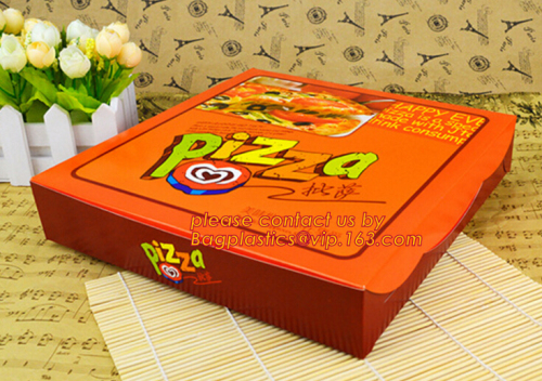 Personalizzato stampato ondulato cartone riciclare carta Pizza Box fabbricante, scatola di pizza di carta kraft personalizzati, casella di fast food & scatola di pizza