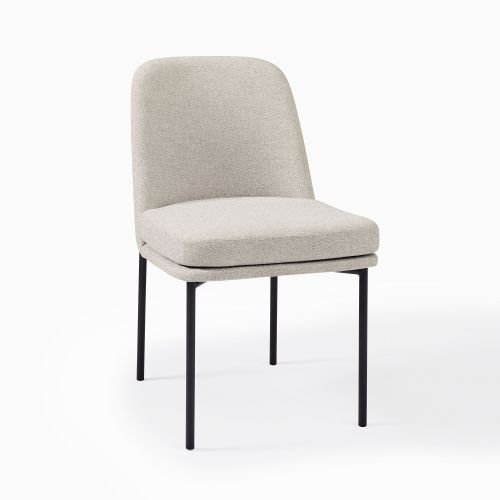 Modern Iron Frame Linen Dining Chair