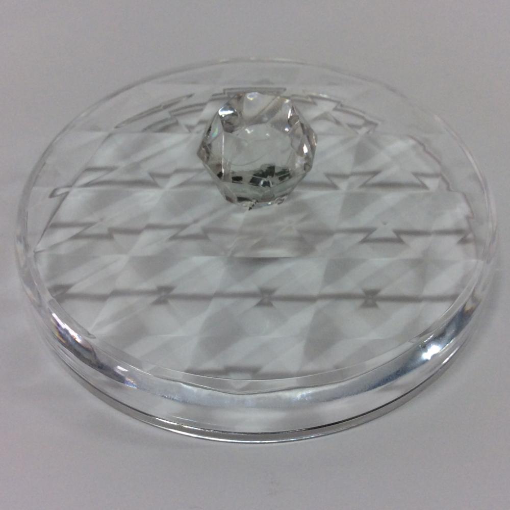 plastic diamond-pattern round-shaped storage box