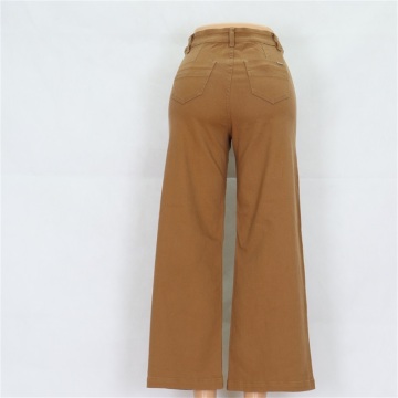 Khaki Ladies Wide Leg Pants Wholesale