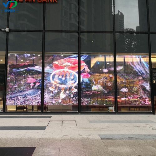 PH3.96-7.81 AdvertisingTransparent LED Display side lighting
