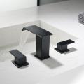 Deck Mounted Black Bathroom Faucet With Drainer