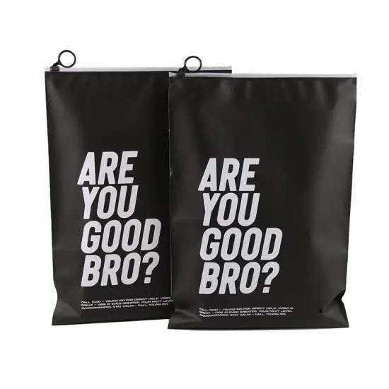 Eco friendly Ziplock Resealable Clothes Packaging Bags