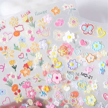 Wholesale Cute 3D Nail Art Stickers & Decals - Adhesive Cartoon Figure Nail Supplies
