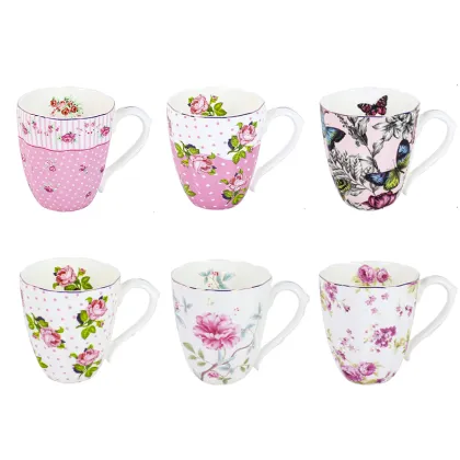 Wholesale Custom Design Fine Porcelain Tea Mugs - Bone China Royal Ceramic Cups