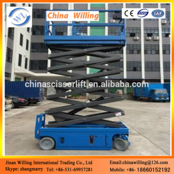 Self-propelled aerial work scissors lifting platform