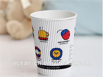 High quality ripple wall paper coffee cup