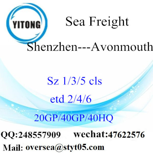 Transporte marítimo de carga del puerto de Shenzhen a Avonmouth