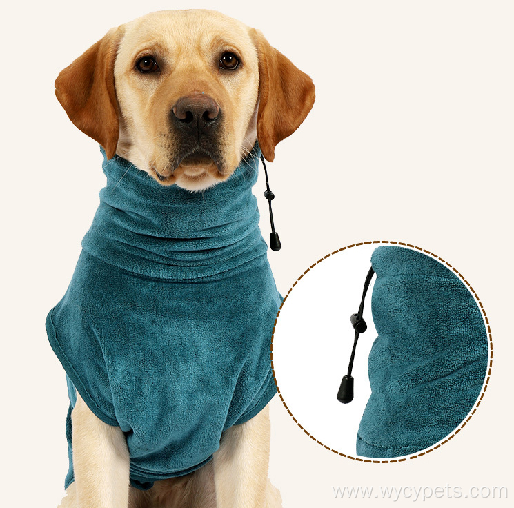 Drying Absorbent Soft Microfiber Dog Bathrobe