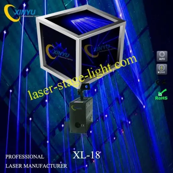 Xl-18 300mw 450nm Wavelength Blue Mini Laser Stage Lighting Projector Net For Disco