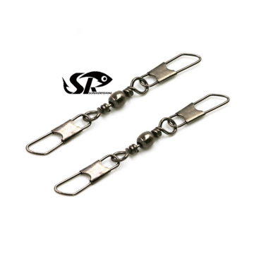 Barrel Swivel With Double Safety Snap 1-22# - SUPERIORFISHING Z10013