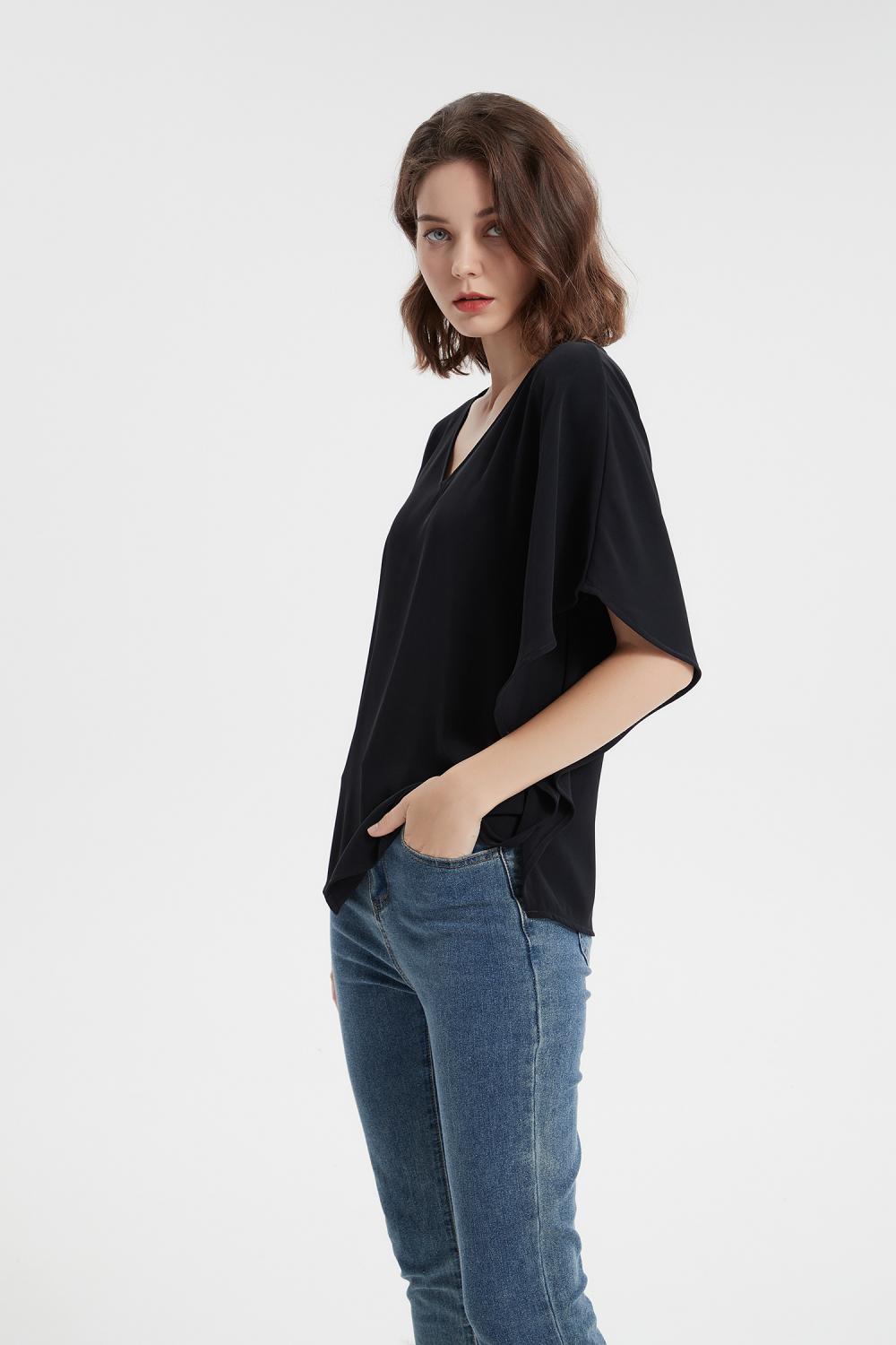 Bat Short Sleeve Blouse