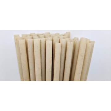 Biodegradable disposable reed straw