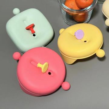 Colorful Kids' Glass Food Containers with Silicone Lids