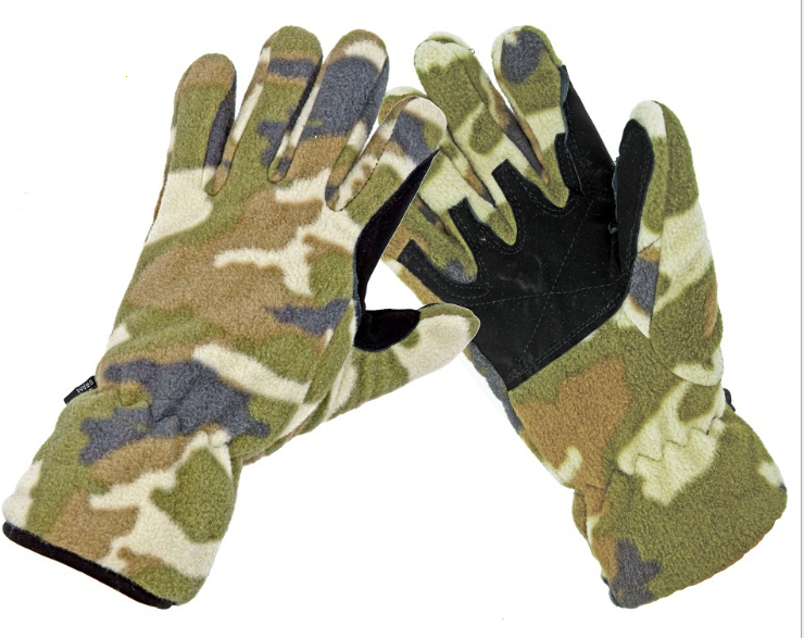 Trendy Camouflage Polar Fleece Gloves