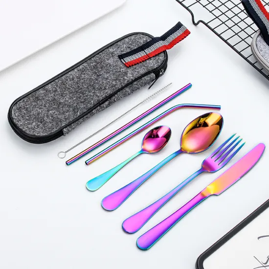 Outdoor Camping Portable Travel Stainless Steel Cutlery