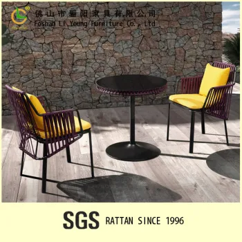 2017 latest design factory supply wholesale coffee table and chair tunisia with rattan rope hand woven