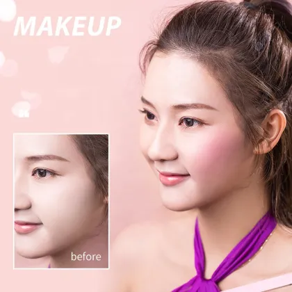 Private Label Pink Liquid Blush - Non-Oily Organic Make-up for Girls