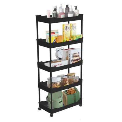 Movable 5 Layer Kitchen Corner Storage Rack