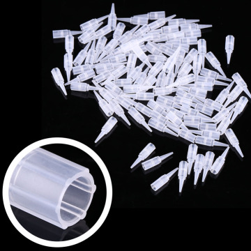 Wholesale 500Pcs Disposable Tattoo Nozzle Tip Caps 3 Types Microblading Pen Needle Tube Plastic Cap 1R 3R 5R Tattoo Accessories