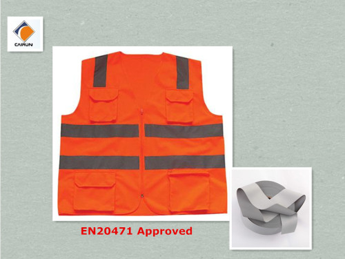 En 20471 Adult Roadway Safety Vest with 4 Pockets Front