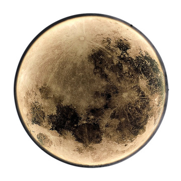 Modern Luxury Mural Art and Moon Wall Light per soggiorno e decorazione della camera da letto