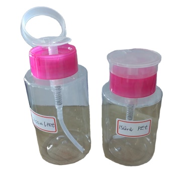 Pet Plastic Round Bottle 200ml 150ml for Micellar Water Nail Polish Remover Packaging