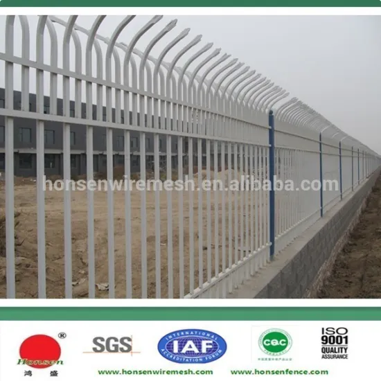 2015 very competitive price for outdoor 2 rails steel picket fencing in American