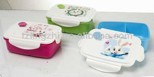 Colorful Plastic Lunch Box with Two-compartment