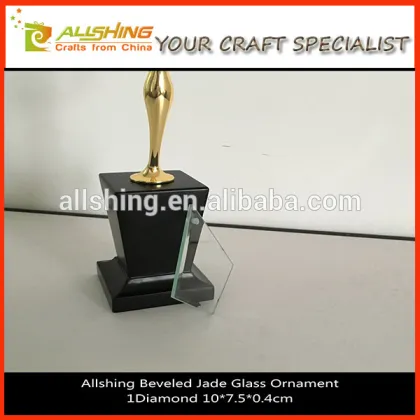 Promotional Beveled Jade Glass Moon Ornament/Blank Moon ornaments