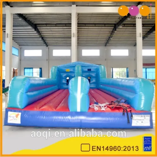Cheap price interactive games inflatable bungee run for adults