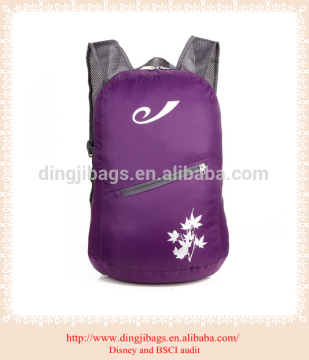 custom OEM design folding bag into pouch backpack folding