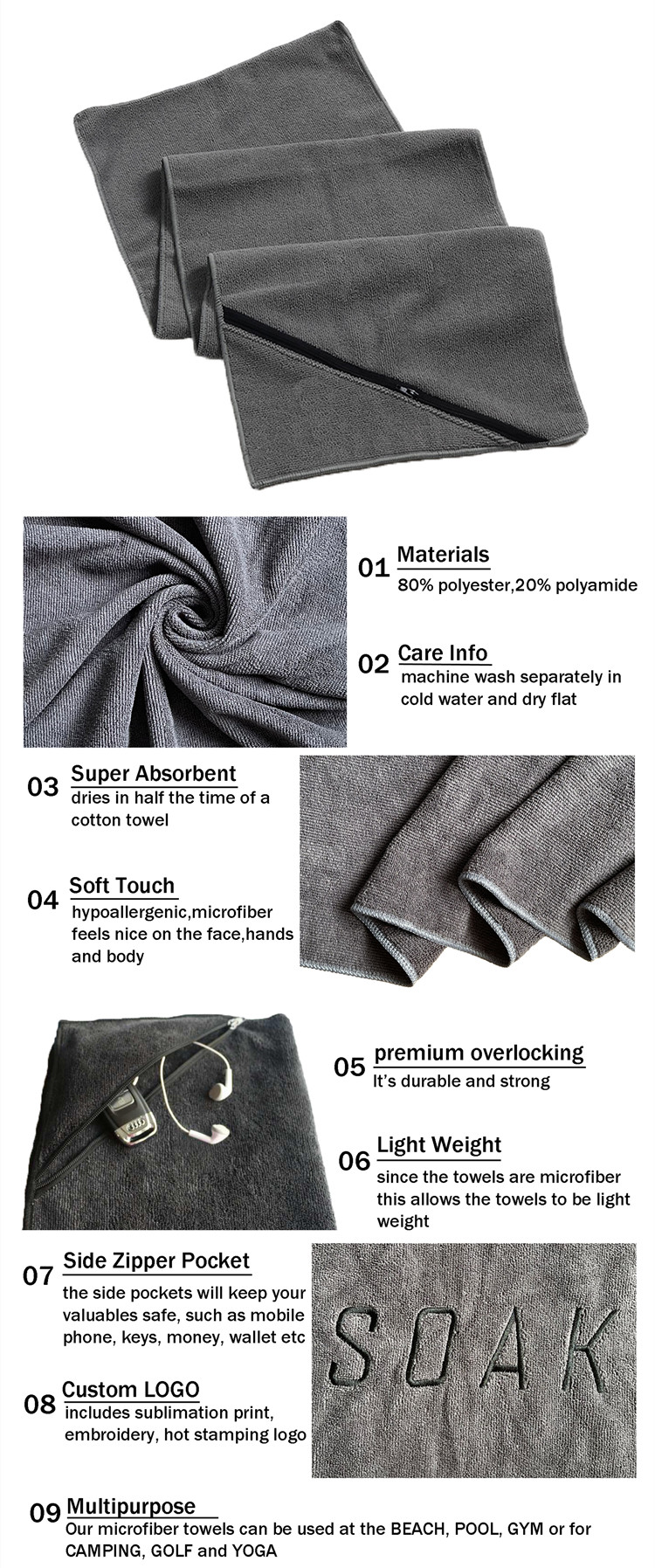 microfiber sports towel