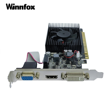 بطاقة رسومات Winnfox Geforce OEM: G210 مع ذاكرة DDR3 512 ميجابايت/1 جيجابايت لسطح المكتب