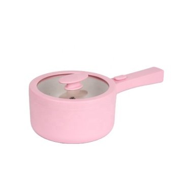Portable Transparent Cover Electric Cooking Pot - 1.5L Hot Pot Skillet