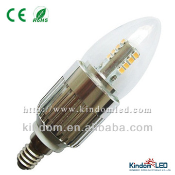 E27/E14/B22 candle shaped LED light bulb 6W 500lm