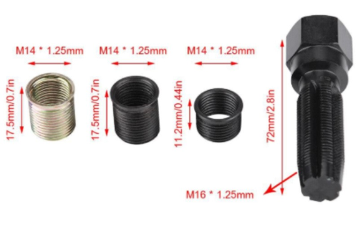M14 Iron & Stainless Steel Spark Plug Hole Tap Repair Tool Kit with Socket Wrench Customizable Dimensions Hand Tools Sockets OEM