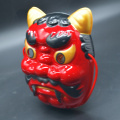 Máscara facial vermelha japonesa Oni PVC