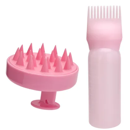 Hair Tools and Shampoo Bottle Set