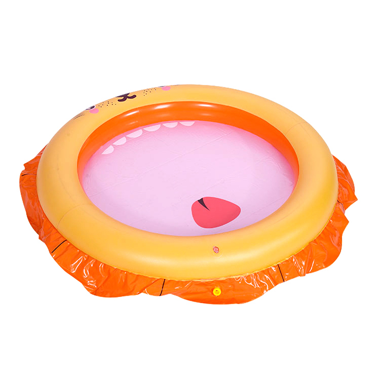 Lion Inflatable Kiddie Swimming Pool Sprinkle Play Mat