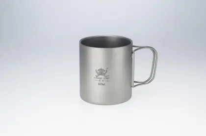 Titanium Double Titanium Cup Drinking Cup