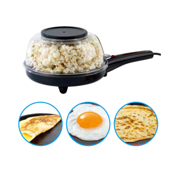 2-in-1 Home Kitchen Appliance: Electric Popcorn & Pancake Maker